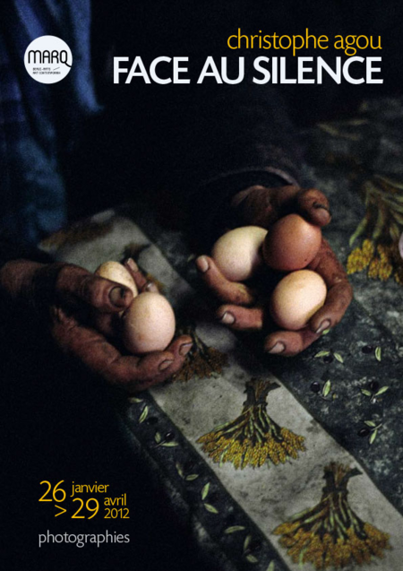 Identité visuelle de l’exposition "Face au silence" de Christophe Agou